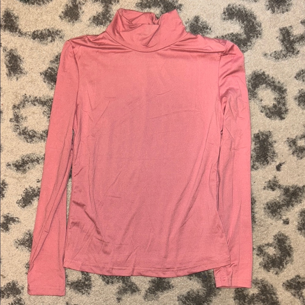 Women's Pink Turtleneck Top